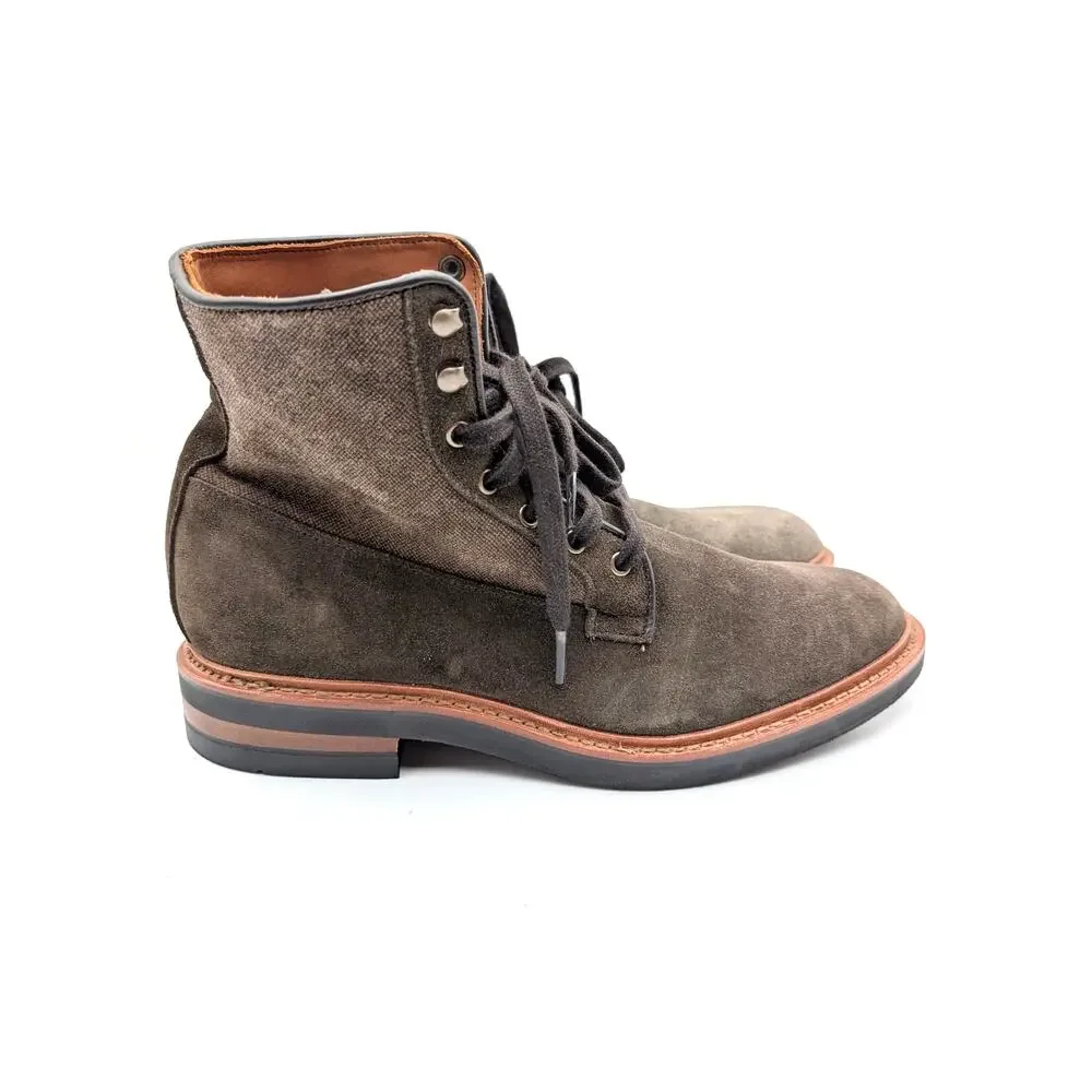 Allen Edmonds Dain Lace-Up Combat Boots Round Toe Men's Khaki Size US9D EU42